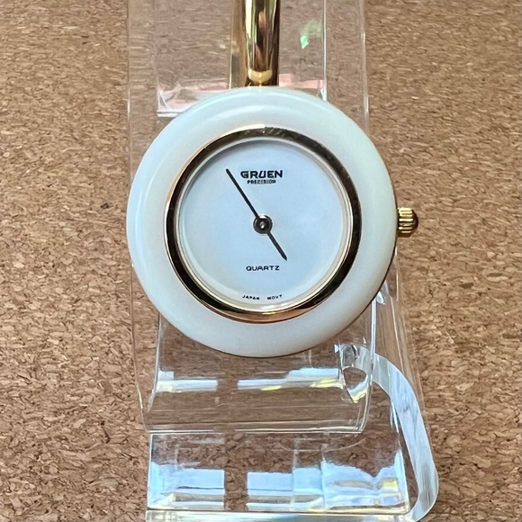 Gruen Precision Interchangeable Bezel Bangle Watch • Quartz • 12 Colors • Boxed - Picture 8 of 11